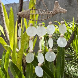 String Fisch und Natürlicher Capiz Muschel Tropfen