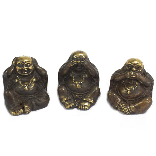 Set Von 3 - Sieh Kein Übel Buddha Fengshui Dekoration