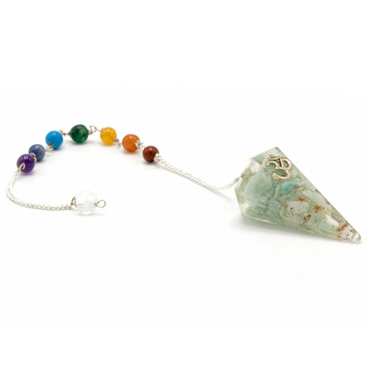Orgonit Kraft Chakra Pendel Om