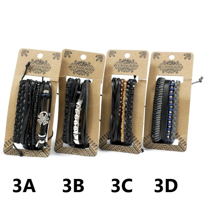 Herren Armband Sets Schwarz Und Macho Assortiert