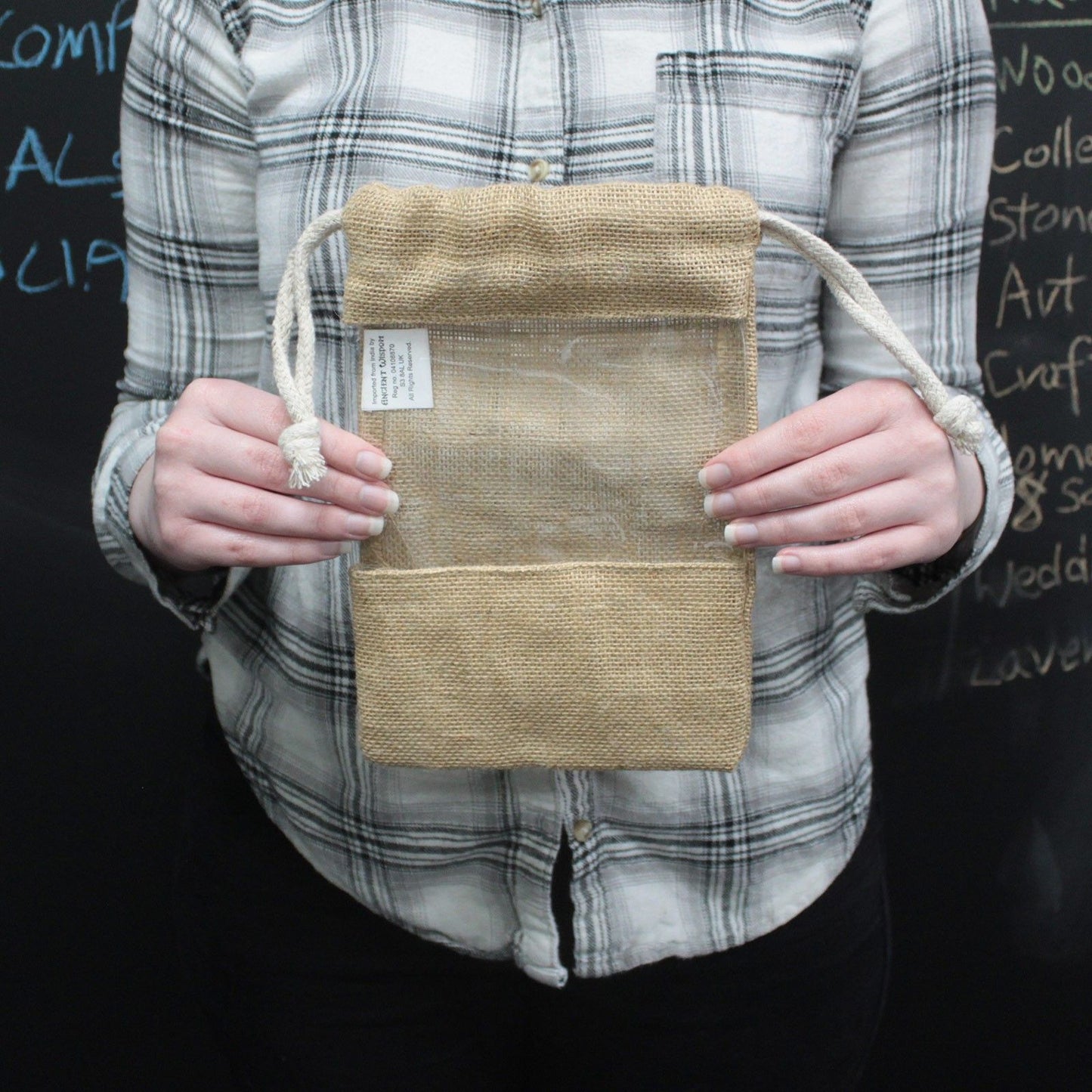 Jute Fensterbeutel 25x16cm Ideal Für Schmuck Badekugeln Und Seifen