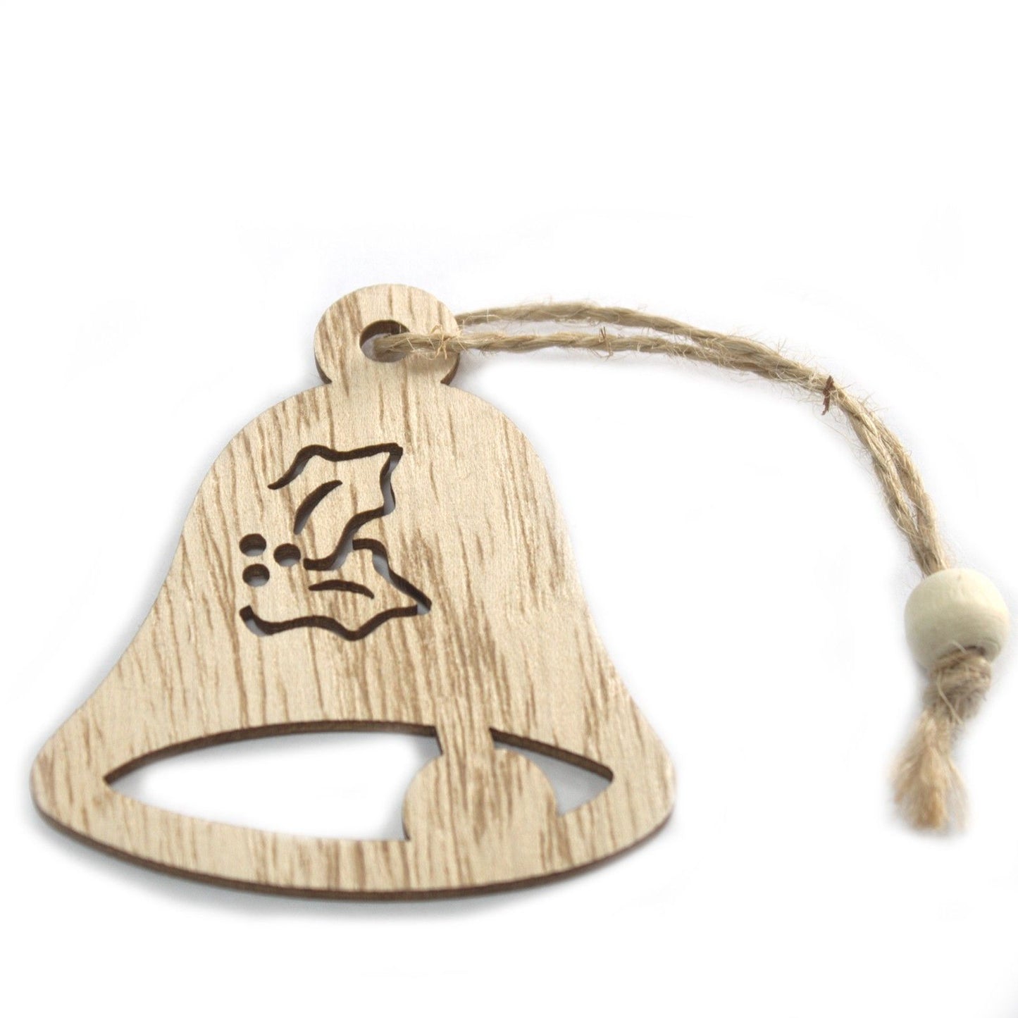 3er Set Weihnachts Holz Dekoration Glocke