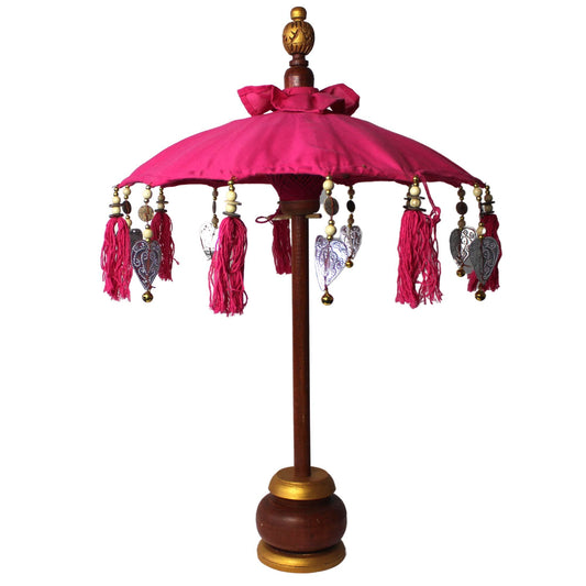 Bali Wohnaccessoires Sonnenschirm Baumwolle Rosa 40cm