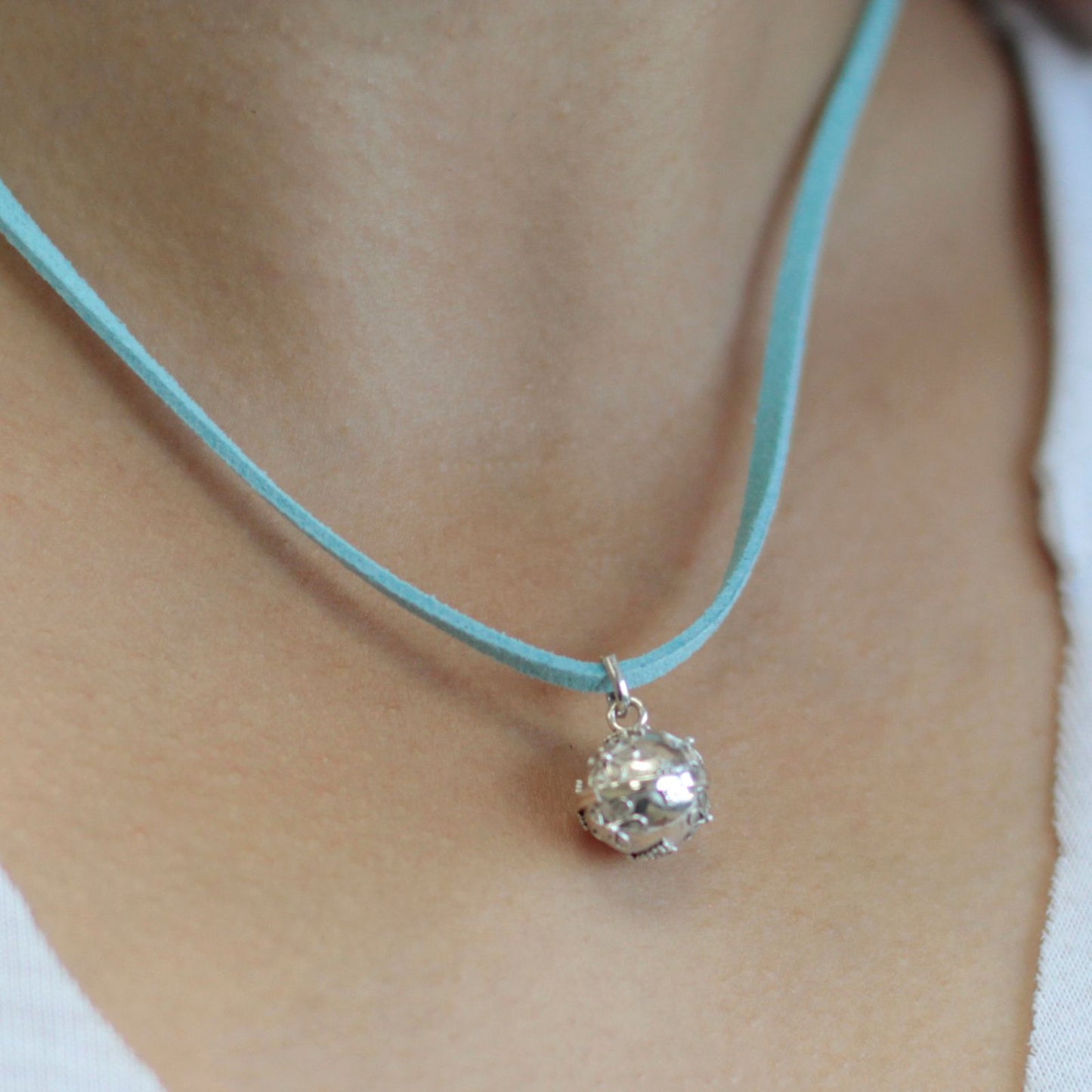 Silberne Engelglocke Glauben 12mm