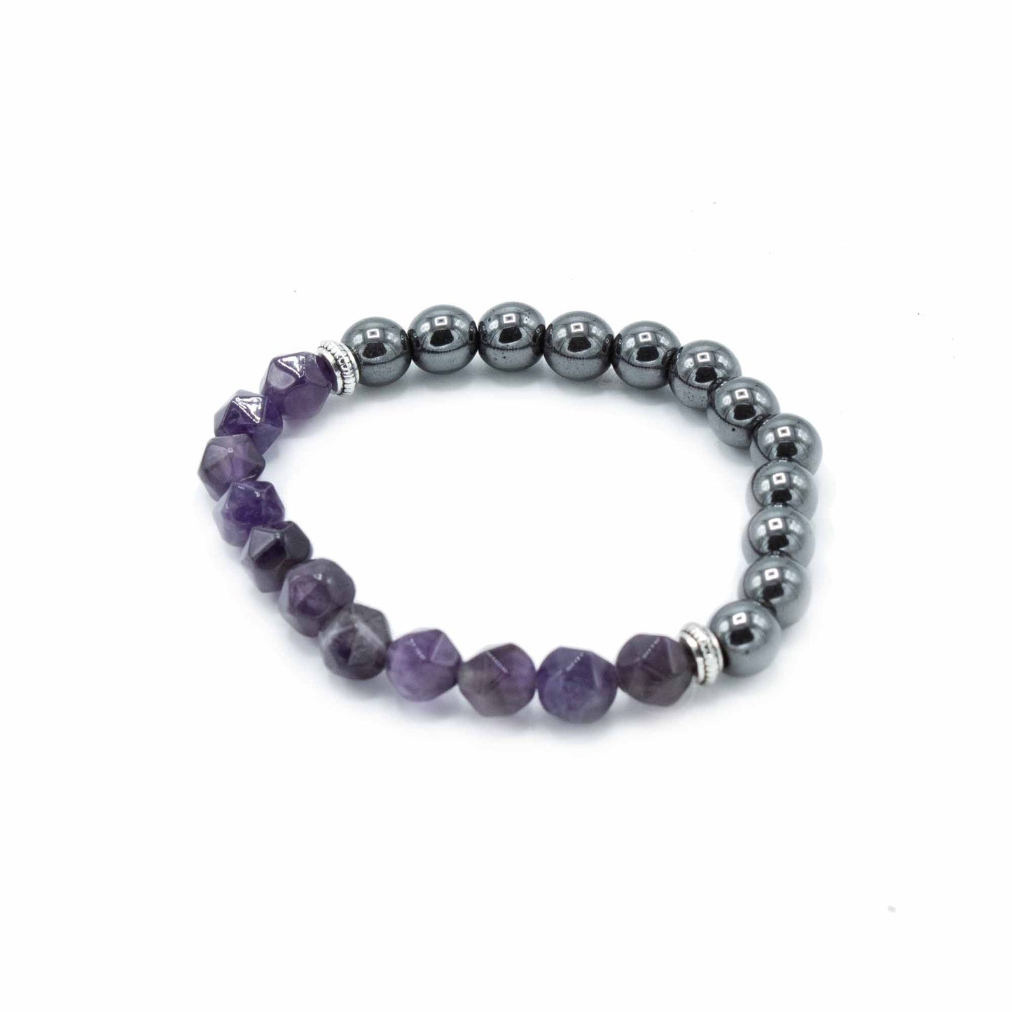 Facettierter Edelsteinarmband Magnetischer Amethyst