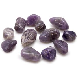 Sack Mit 12 Mittleren Afrikanischen Tumble Steinen - Amethyst