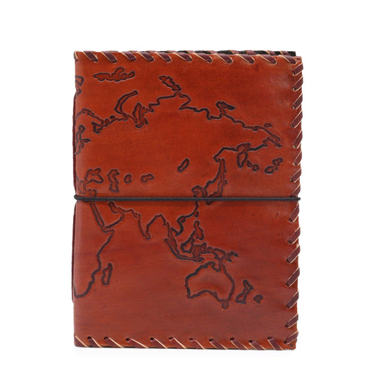 Reisejournal Mit Umschlag - Helles Braun - 96 Seiten - 17x13cm