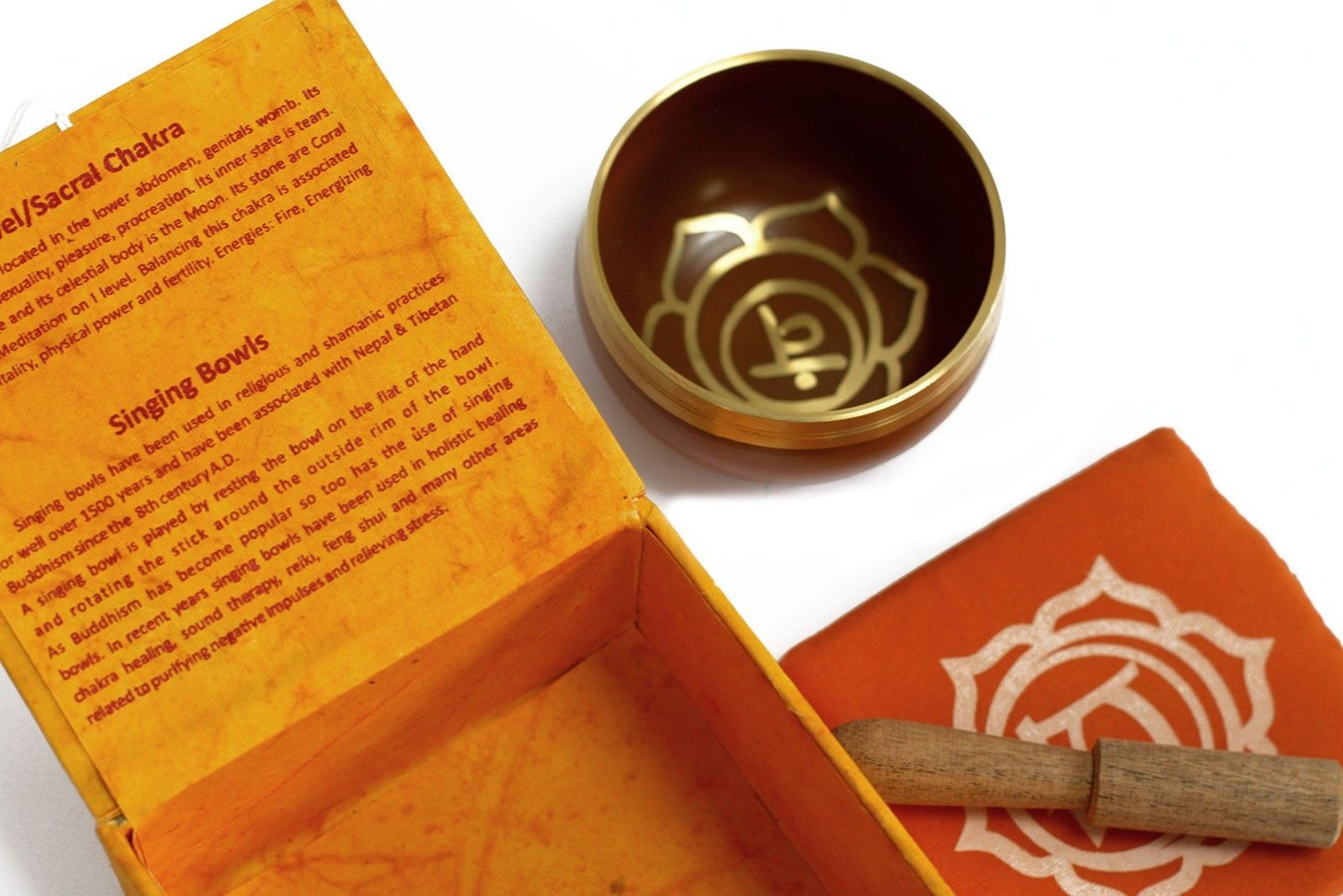 Chakra Klangschale Bauchnabel Orange für Meditation und Energieausgleich