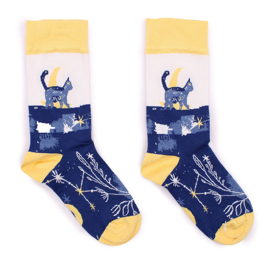 Hop Hare Bambus Socken 41-46 Mitternachtskatze