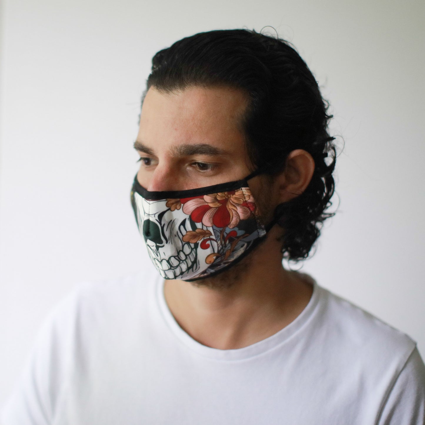 Wiederverwendbare Modische Gesichtsmaske - Bunte Calavera Für Erwachsene