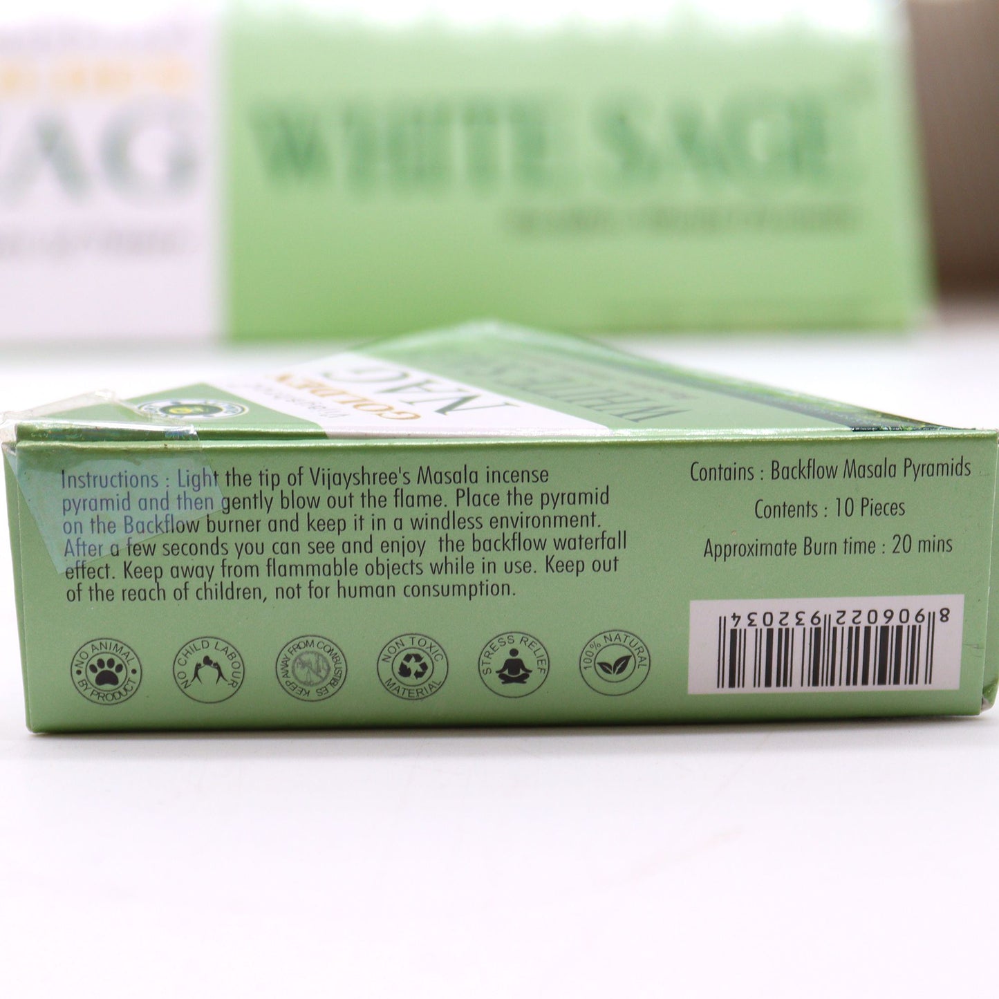 42g Jumbo Golden Nag Weiße Salbei Rückfluss Räucherkegel