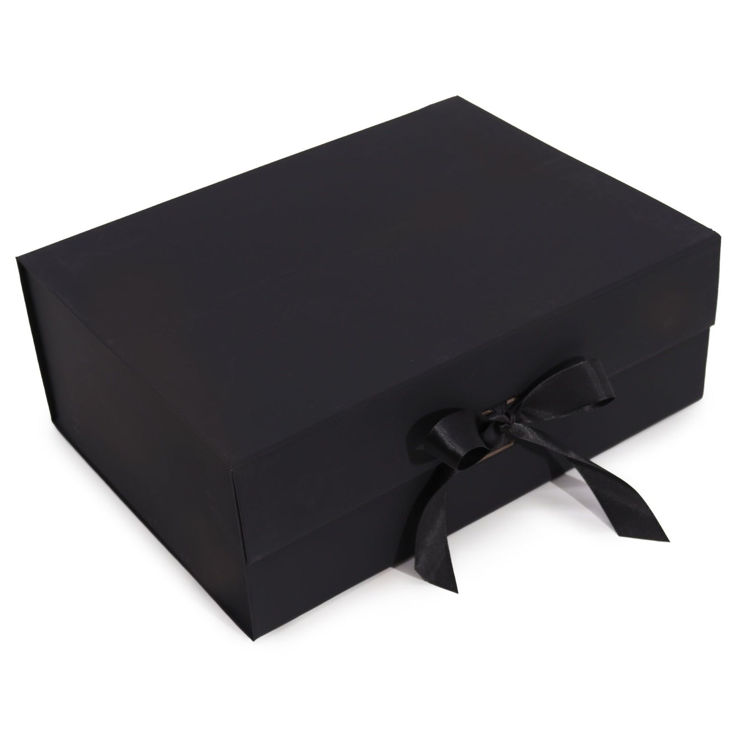 Flachverpackte Geschenkschachtel Extra Groß 33x25x12cm Schwarz