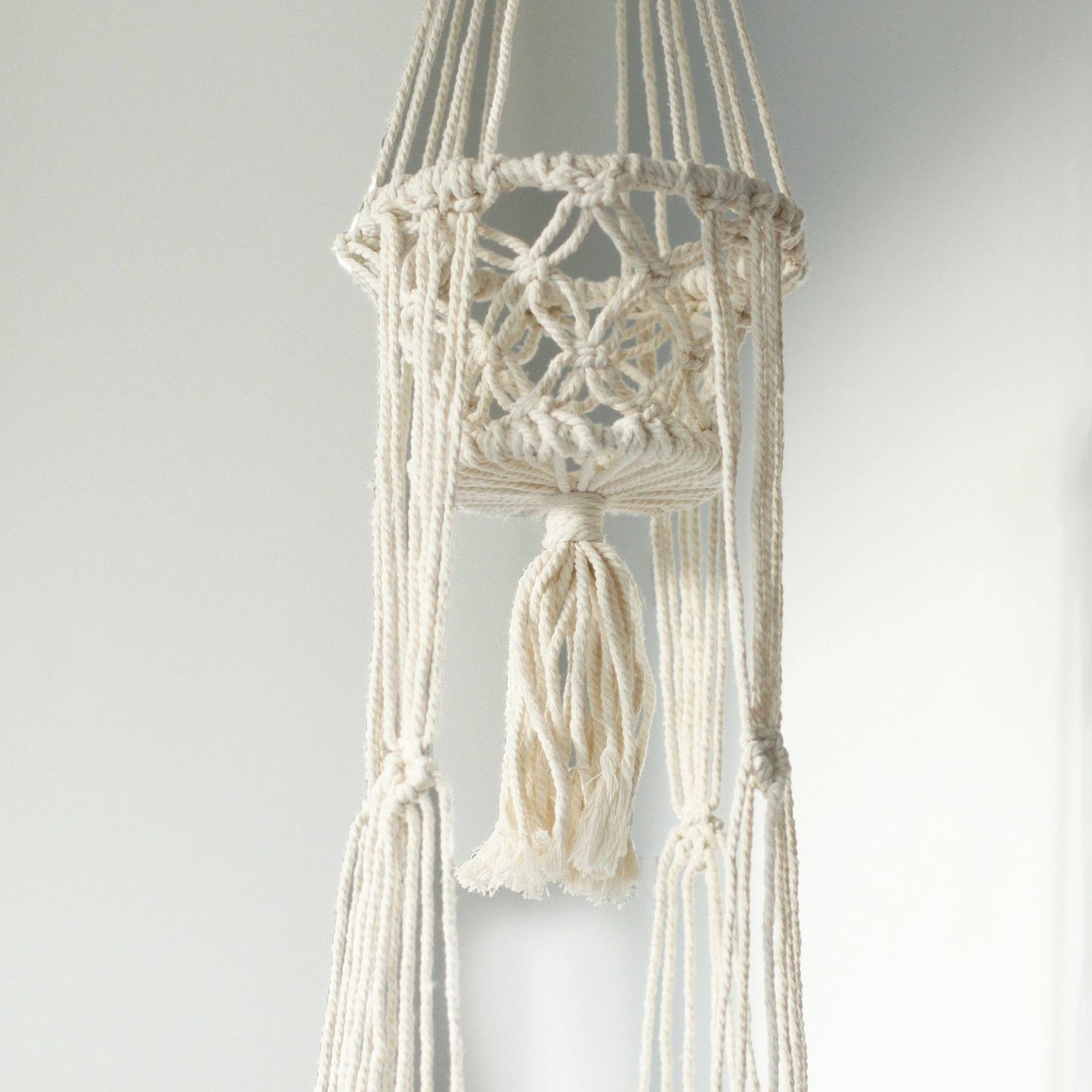 Makramee Blumentopf Halter Doppel Halter