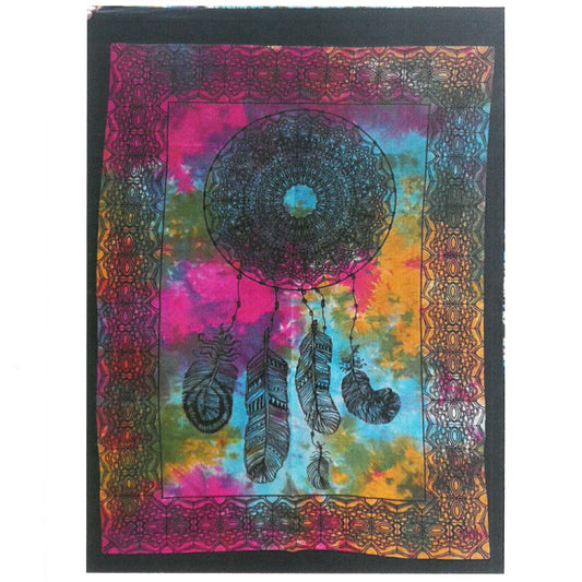 Baumwoll Wandkunst Traumfänger Handgefertigt Mit Vibranten Farben Und Exotischen Designs