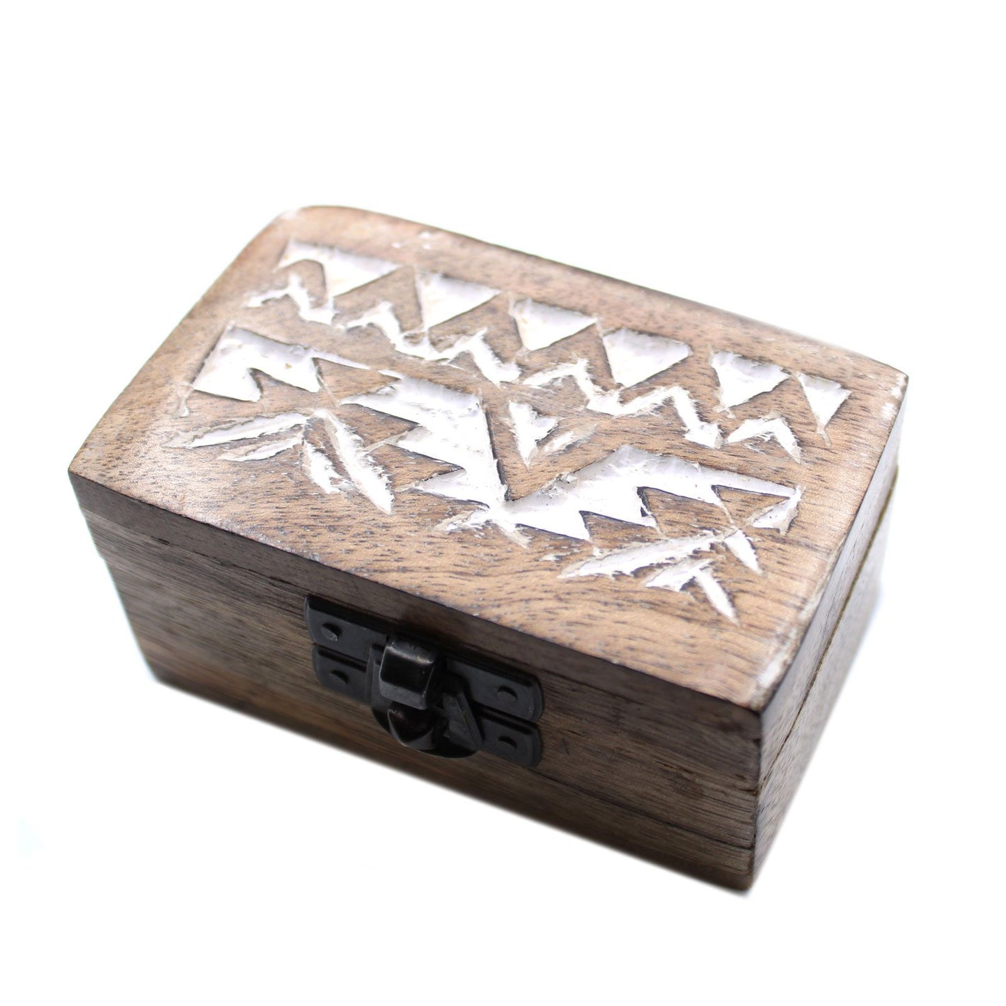 Weiß Gewaschene Holzkiste Pillenbox Slawisches Design