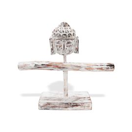 Einzelner Zweig Und Buddha Ständer - Weißgewaschen