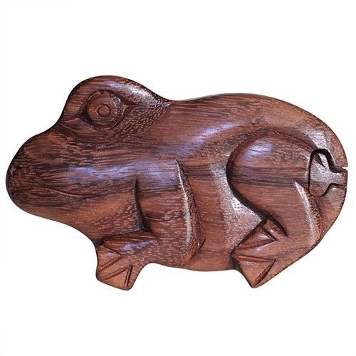 Bali Magische Box Frosch Holzpuzzle Geschenk Aufbewahrung