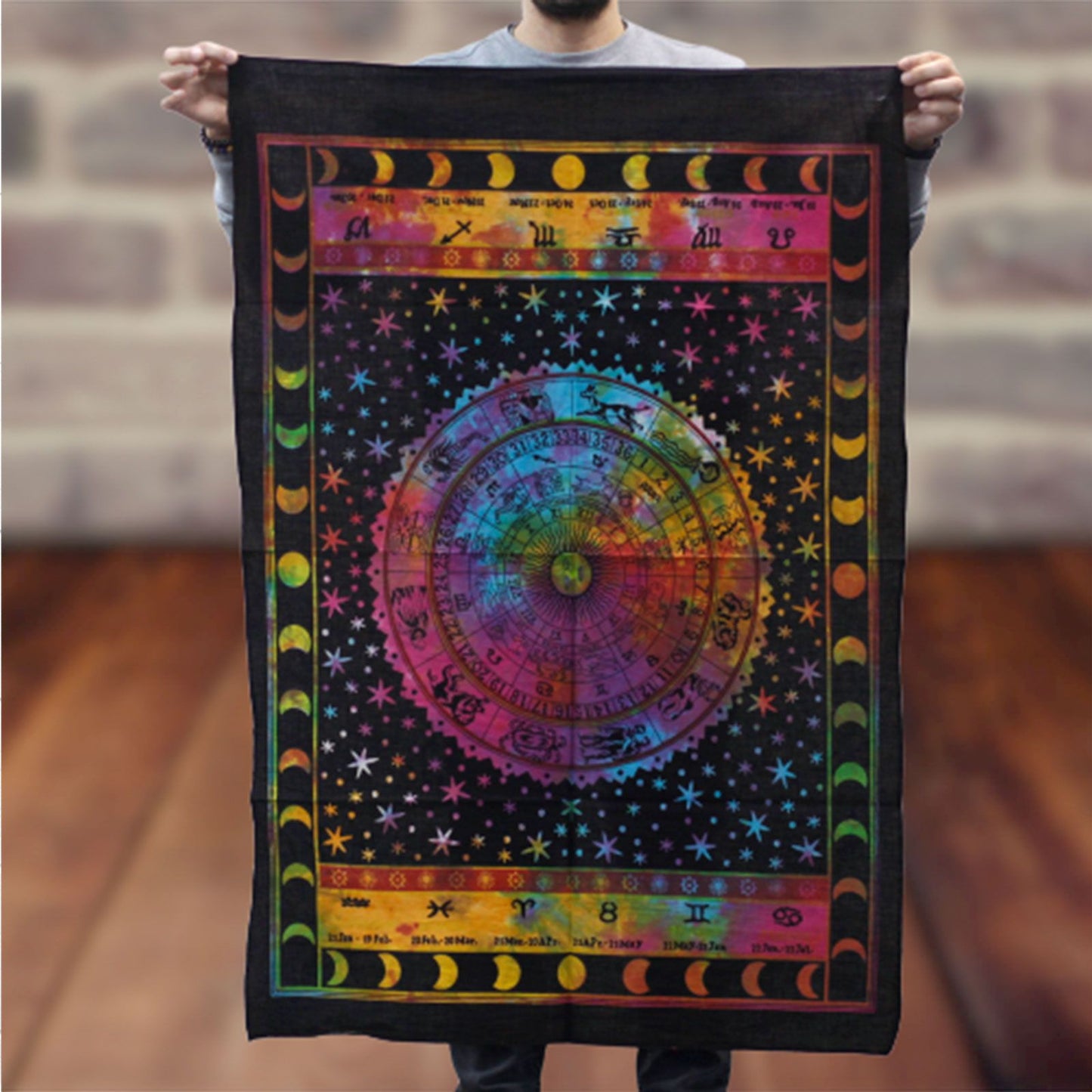 Baumwoll Wandkunst Zodiak Exotische Designs Mit Lebendigen Farben