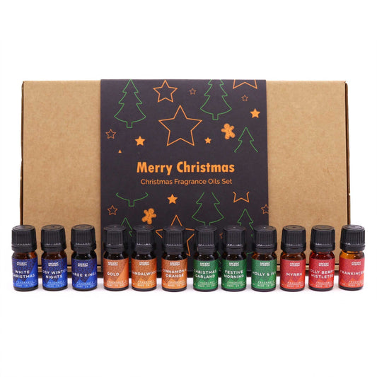 Festliche Düfte Duftöl Set mit Zwölf 5ml Fläschchen und Zwei Tropfern