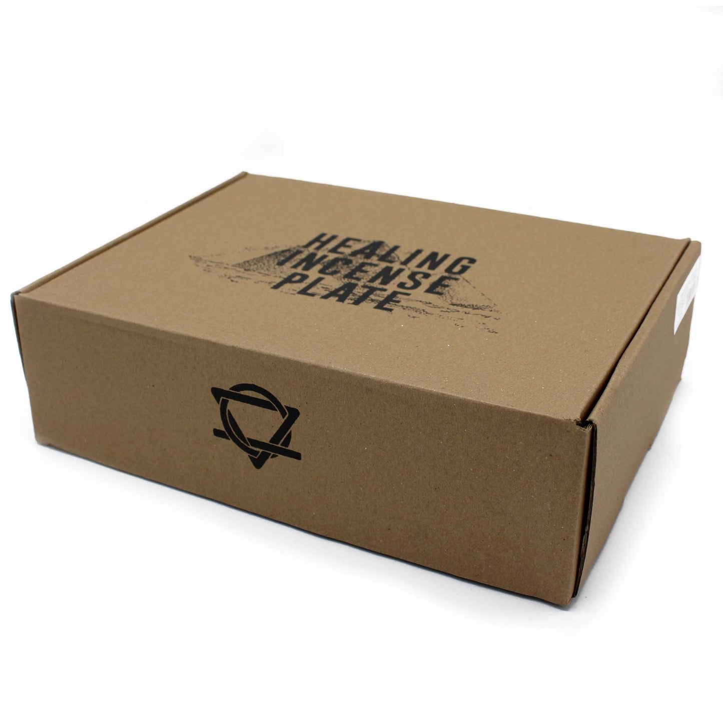 Heilungs Räucherplatte - Schwarze und Goldene Lavastein