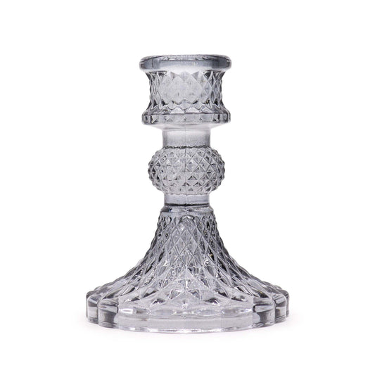 Set Mit 2 Vintage Abendessen Kerzenhaltern - Mitternachtsgrau