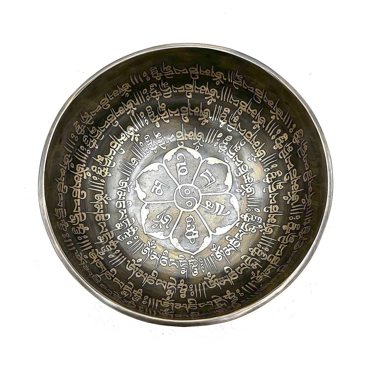Tibetische Heilende Gravierte Schale 16cm Mantra
