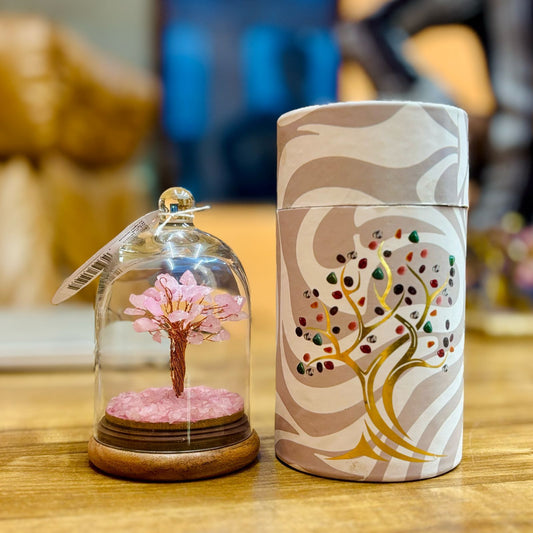 Edelstein Kuppel Garten - Rosenquarz - 30 Chipssteine