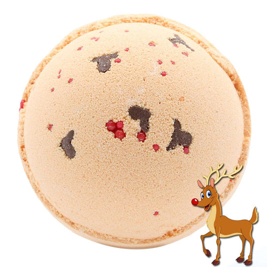 Rentier und Rote Nase Badebombe - Toffee und Karamell
