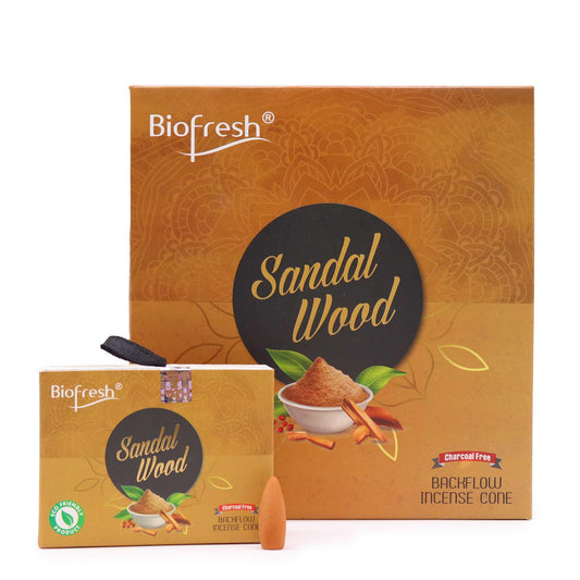 Biofresh Rückfluss Räucherkegel 40 Stück - Sandelholz