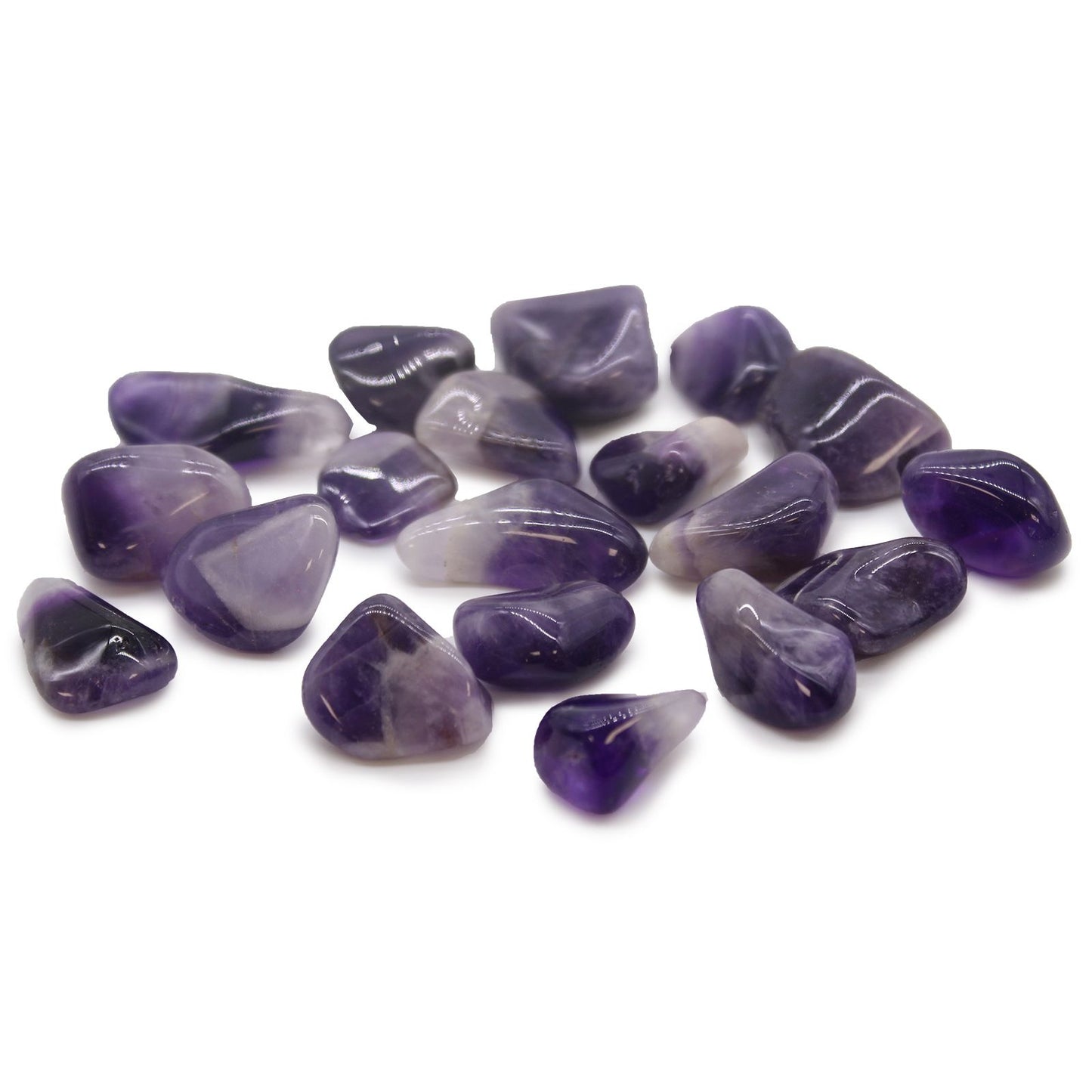 24er Pack Tumble Steine Amethyst Banded M