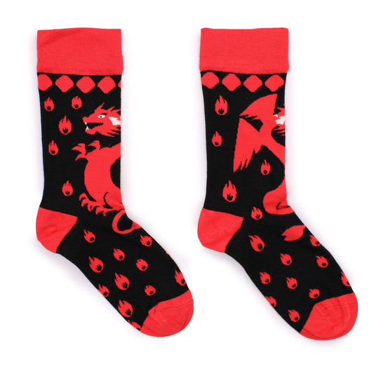 Hop Hare Bambussocken 36-40 Rote Drachen