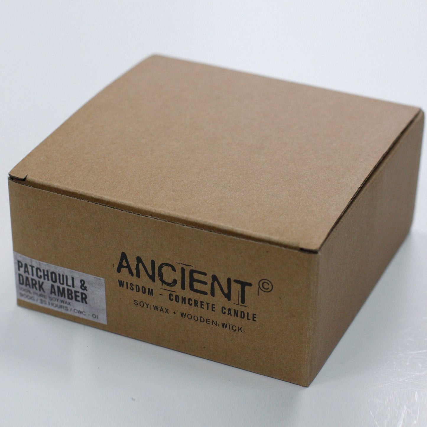 Große Beton Soja Kerze - Patchouli Und Dunkles Amber