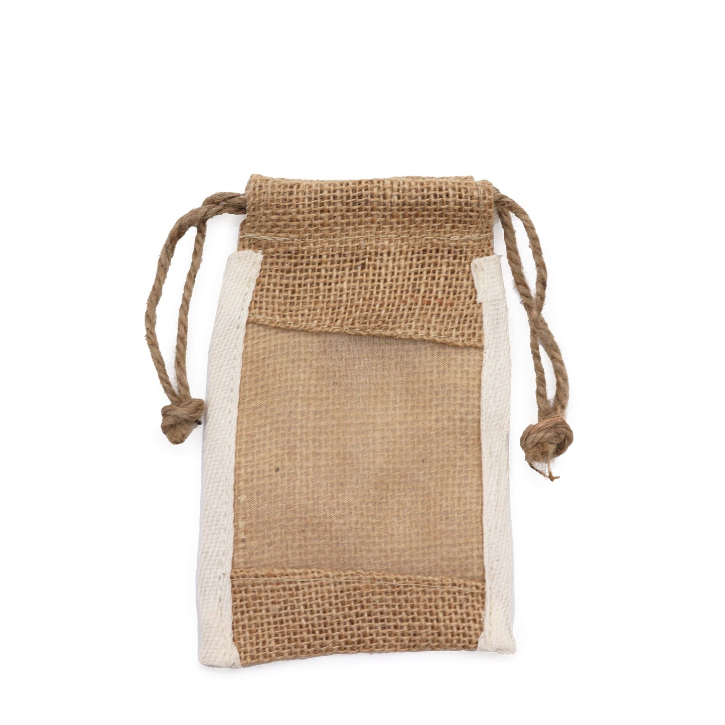 Kleine Gewaschene Jute Tasche 10x15cm