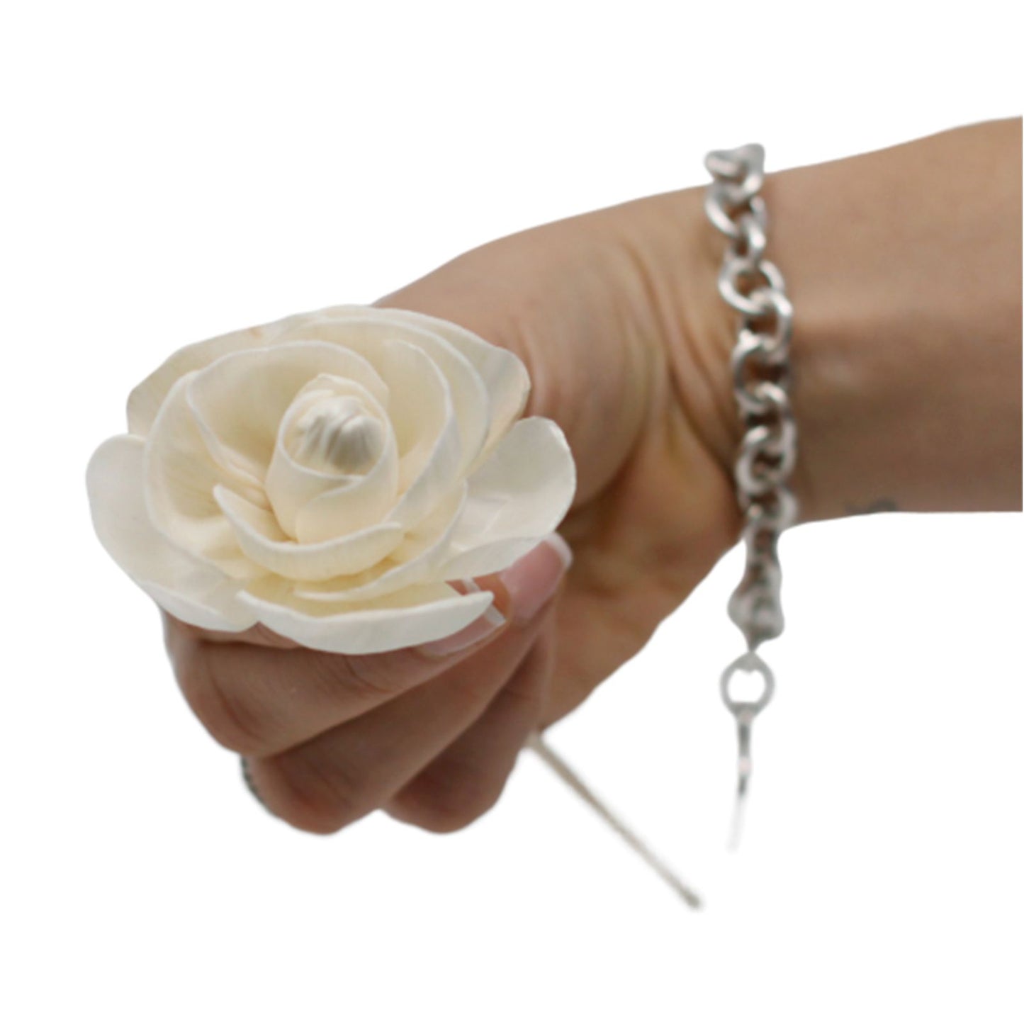 Natürliche Diffuser Blumen Rose auf Schilfrohr