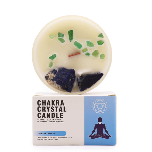 Chakra Kristallkerzen - Halschakra