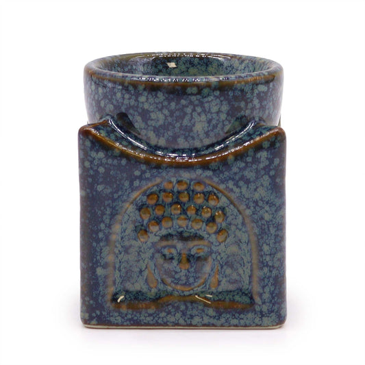 Quadratischer Buddha Brenner - Staubiges Blau
