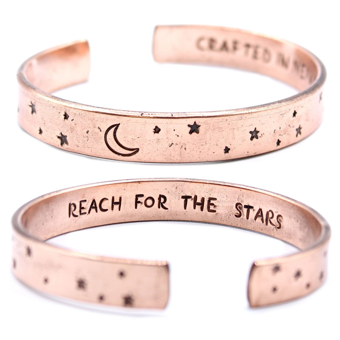 Inspiration Armband - Kupfer Sonnenaufgang, Galaxie, Sterne, Erde