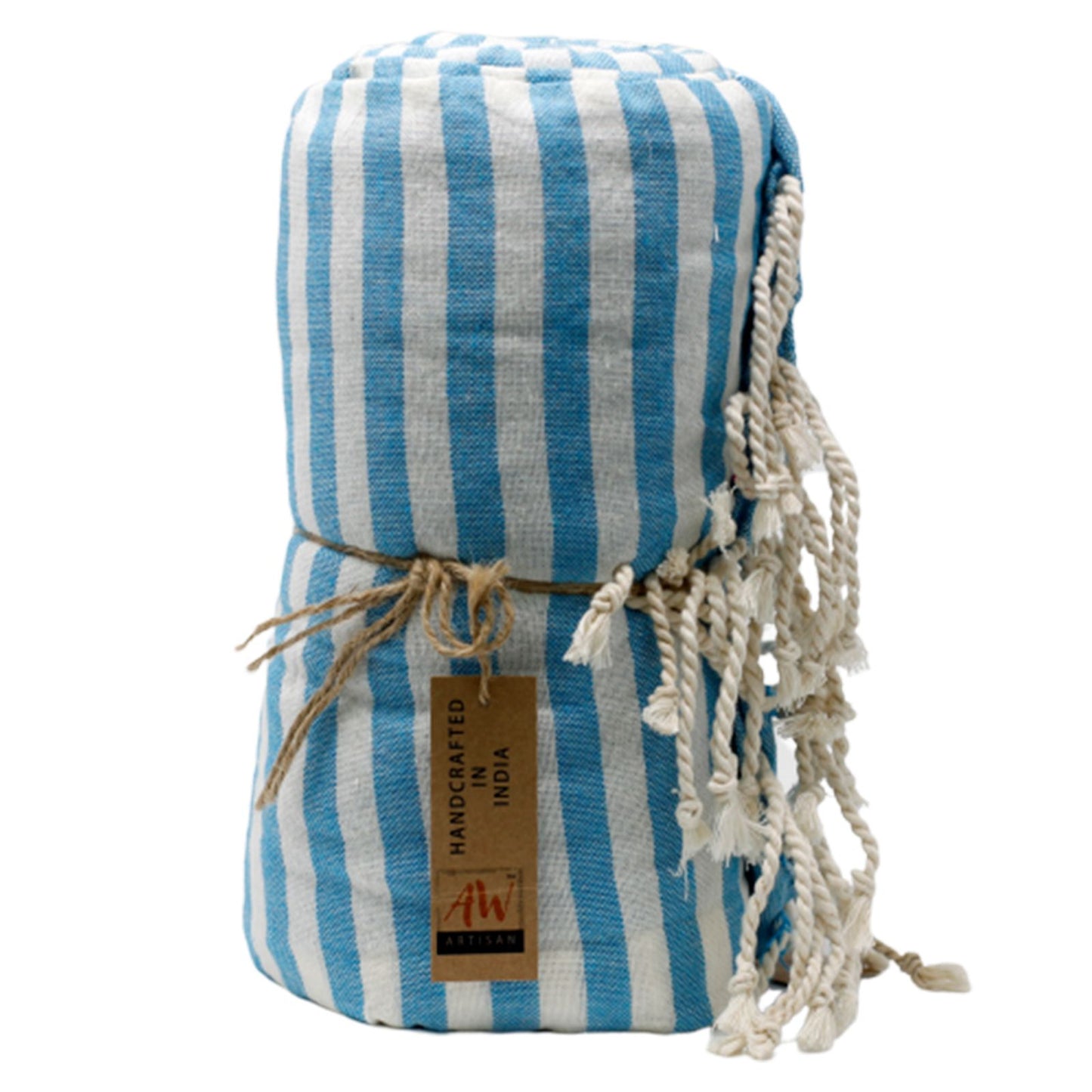 Baumwoll Pareo Handtuch 100x180 cm Himmelblau