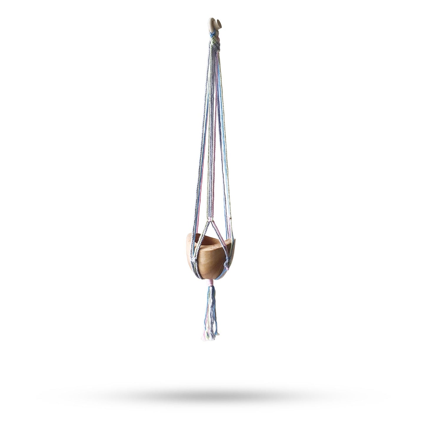 Makramee Blumentopf Halter Klassisch - Pastell Töne Badezimmer Mittelgroßer Topf