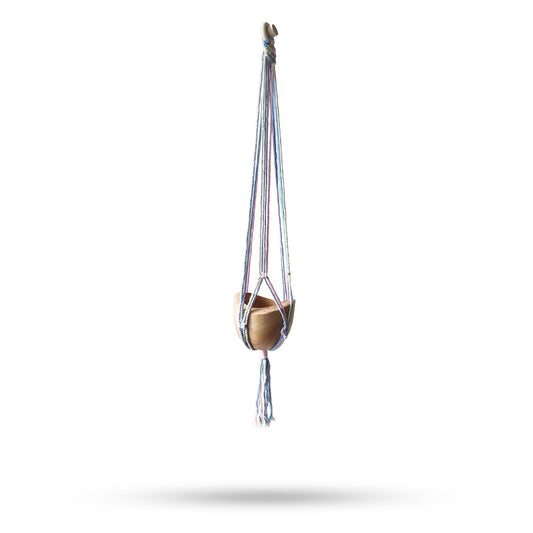Makramee Blumentopf Halter Klassisch - Pastell Töne Badezimmer Mittelgroßer Topf