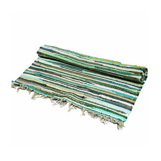 Kleiner Teppich aus Stoff - 50x90cm - Premium Qualität - Naturgrün