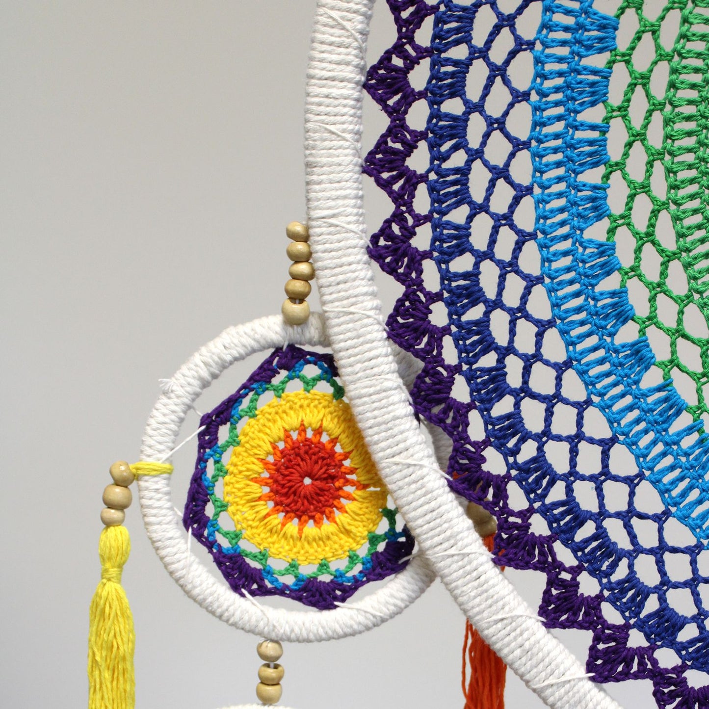 Extra Grosser Traumfänger - Lebendiger Regenbogen