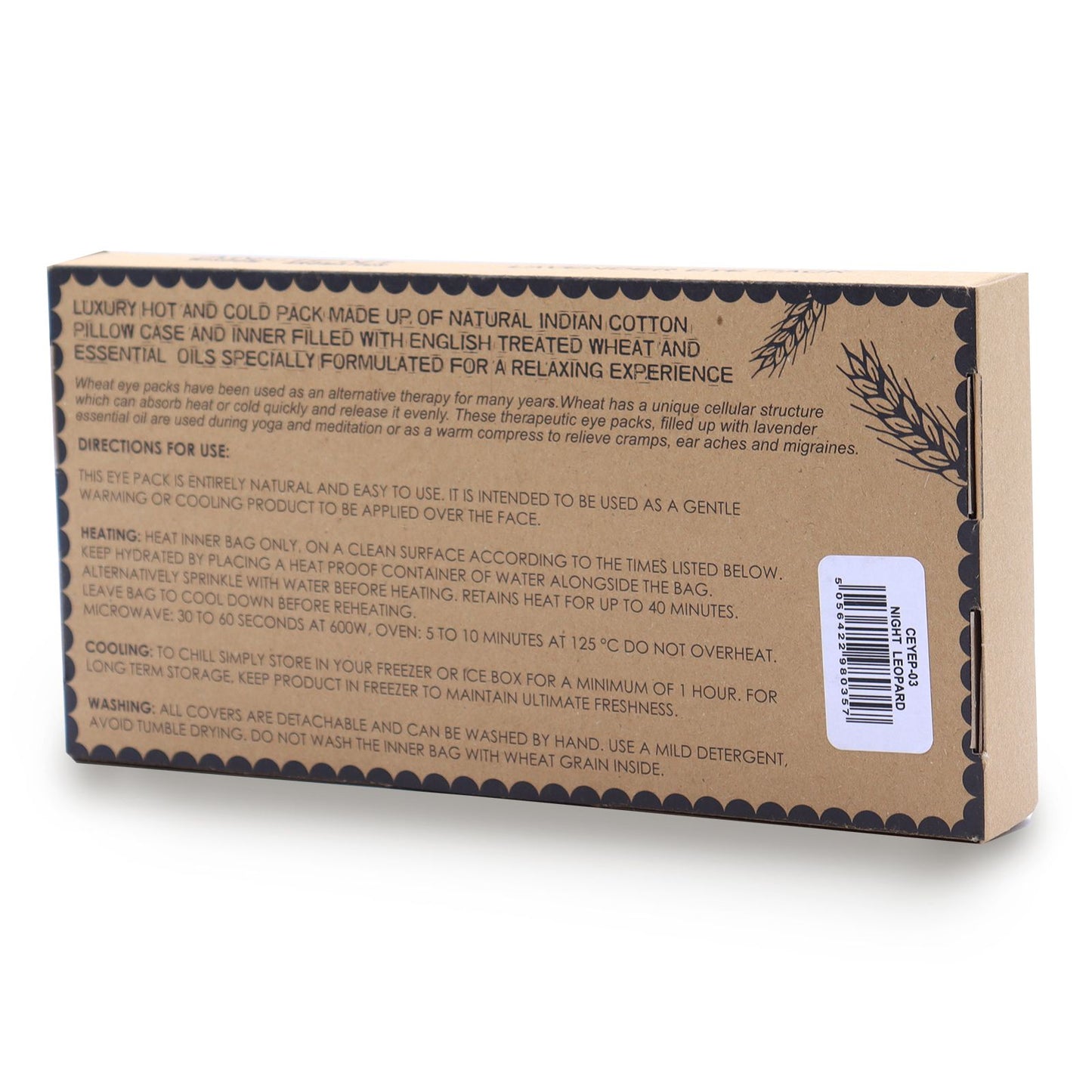 Lavendel Natürliche Baumwolle Und Juco Augenmaske Im Geschenkkarton - Nacht Leopard