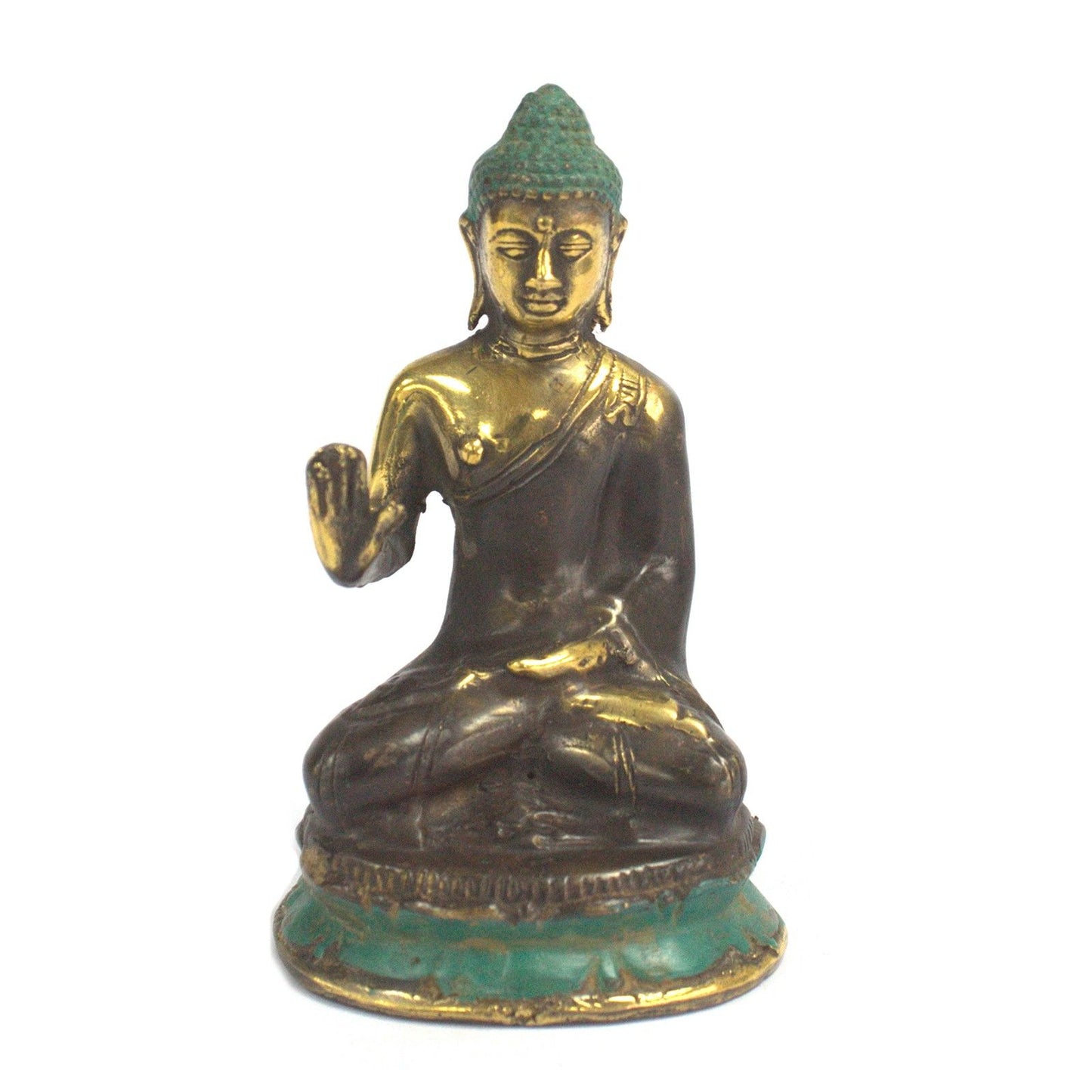 Med Hand Sitzender Buddha Aus Messing Fengshui Deko