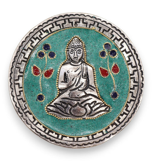 Buddha Grüner Dekor Räucherstäbchenhalter 10cm