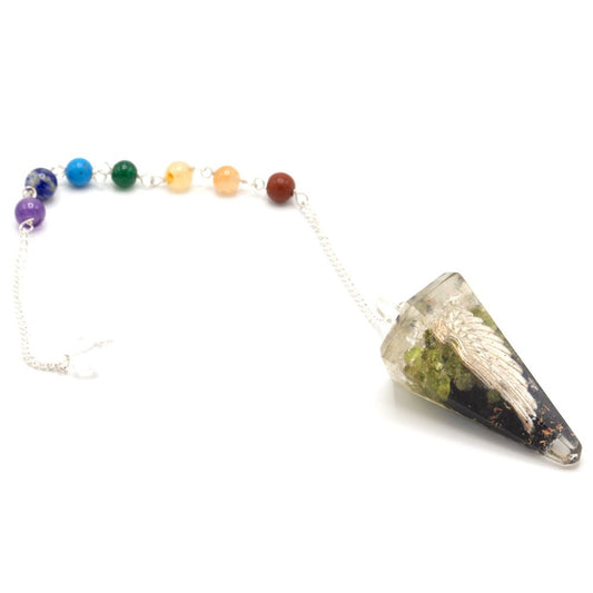 Orgonit Kraft Chakra Pendel - Engel Flügel