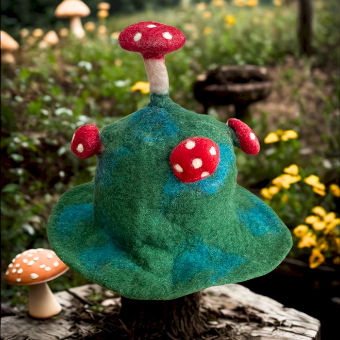 Filz Pilzhut - Moosberg Grün