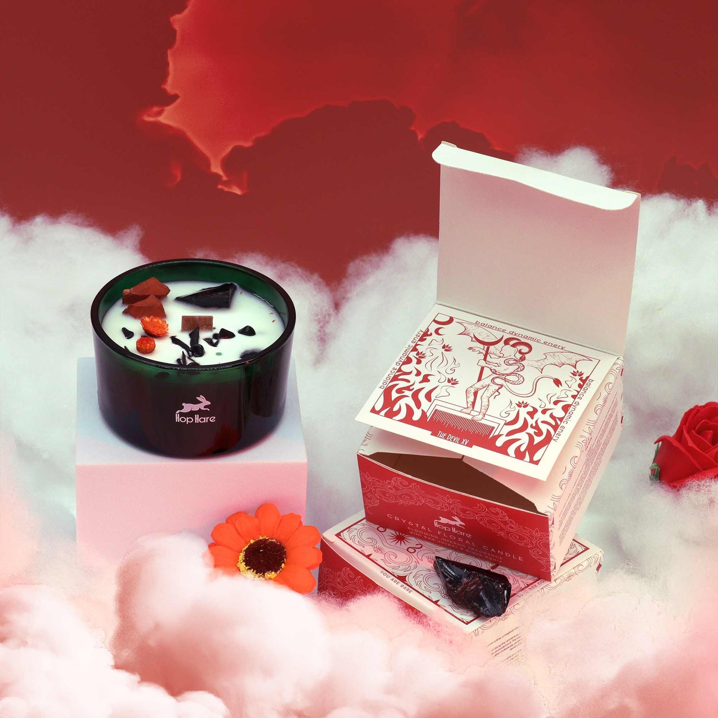 Hop Hare Kristall Magische Blütenkerze - Der Teufel