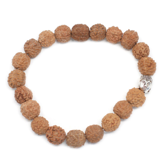 Rudraksha Buddha Armband Mala Natürlich