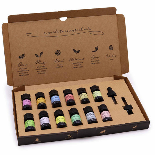 Aromatherapie Ätherisches Öl Set Frühling 12 Öle 5ml Vegan Handgemacht Cruelty Free